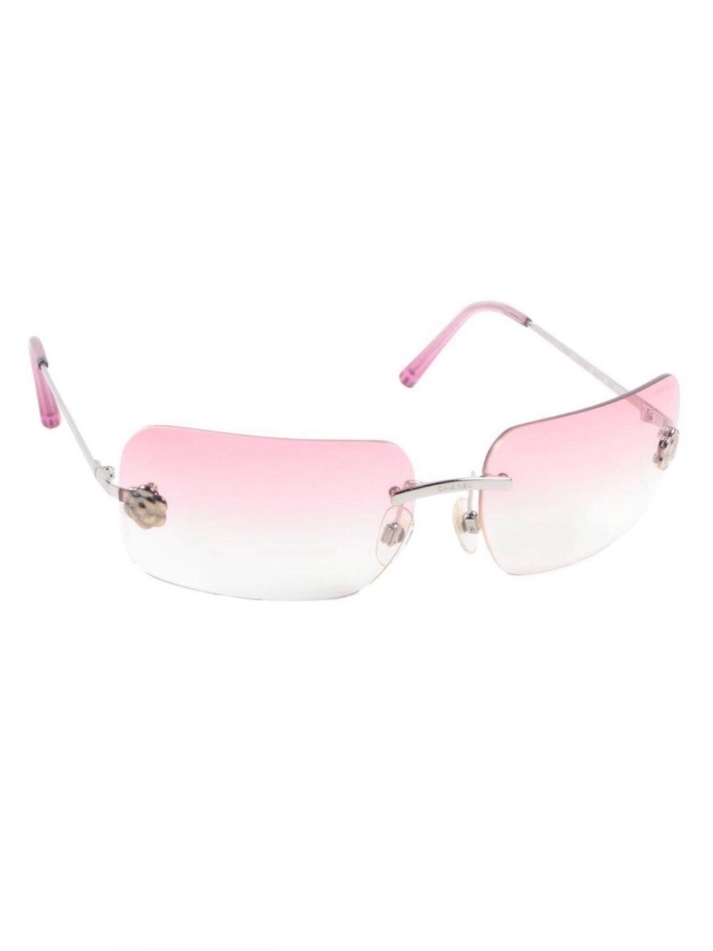 Chanel Silver pink Sunglasses